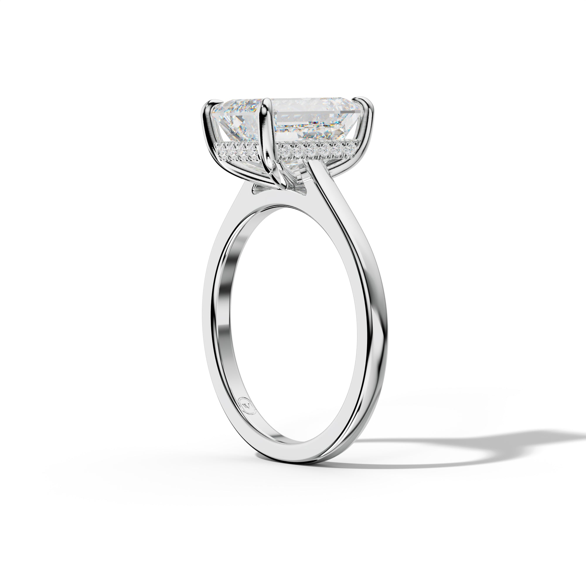Lilly Emerald Cut Engagement Ring